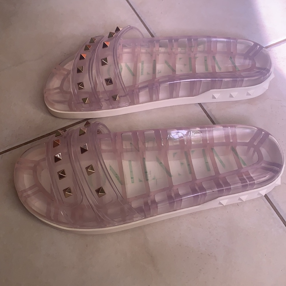 Valentino Rockstud Slides - Transparent - image 4